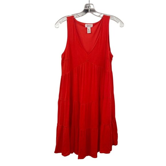Japna Dresses & Skirts - Japna Womens Sleeveless Shift Dress V-Neck Tiered Orange Size Medium